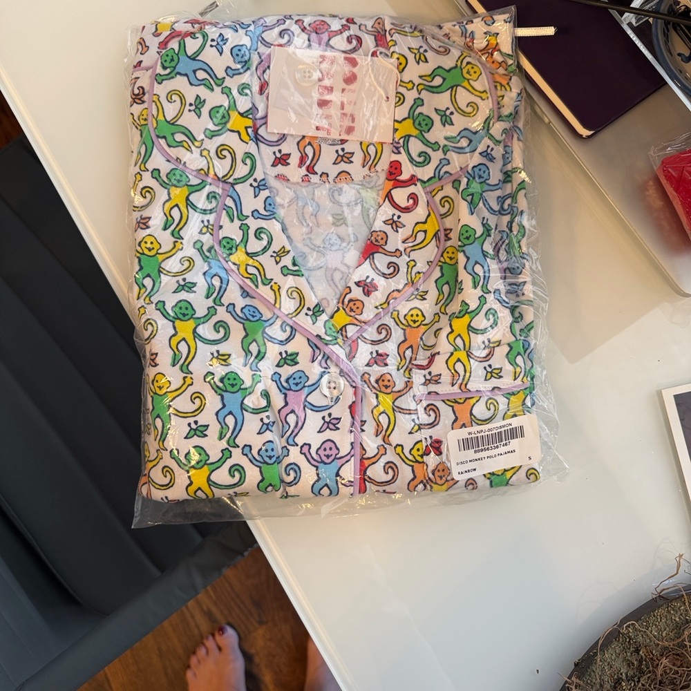 Roller Rabbit Multicolor Monkey Print Pajama Set - Picture 8 of 8